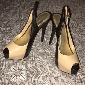 BCBGENERATION Black and Nude Heel